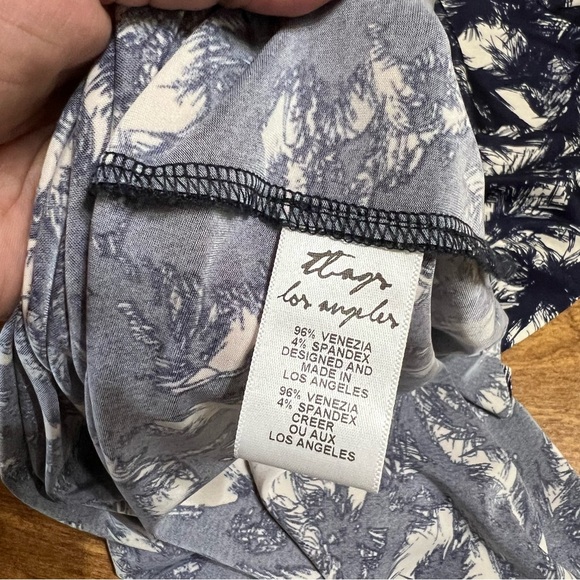 T-bags LosAngeles Anthropologie Blue White Jersey Twist strap Maxi Dress size S - Picture 8 of 11